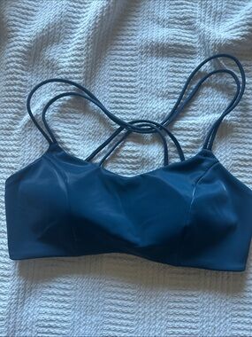 Women’s Dark Teal Strappy Sports Bra Classic Coverage